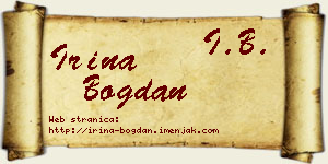 Irina Bogdan vizit kartica